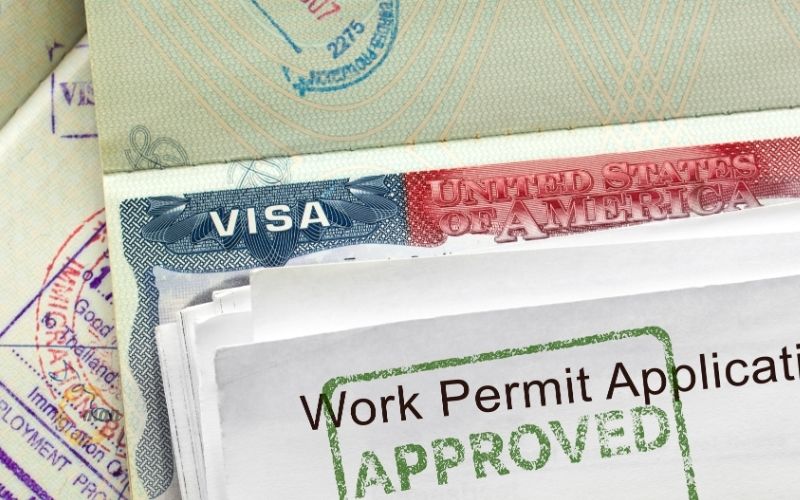 Nội dung thông tin chi tiết trên mặt trước giấy phép lao động