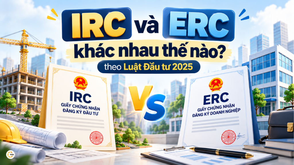 IRC và ERC khác nhau thế nào theo Luật Đầu tư 2025