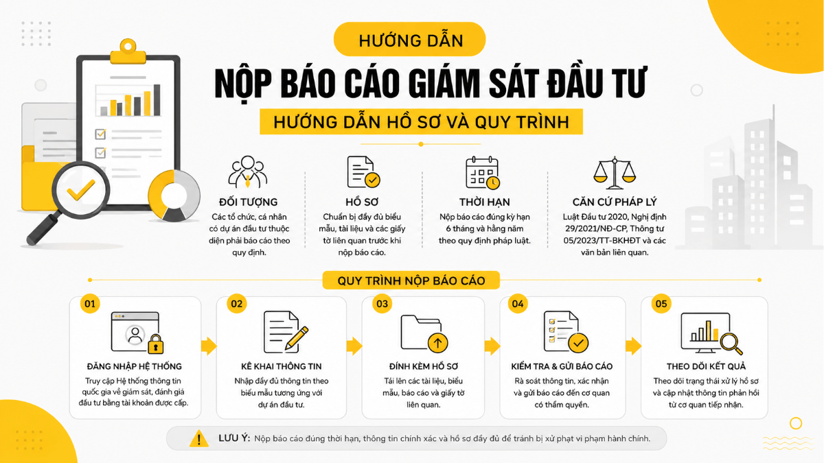 Hướng dẫn nộp báo cáo giám sát đầu tư hướng dẫn hồ sơ và quy trình