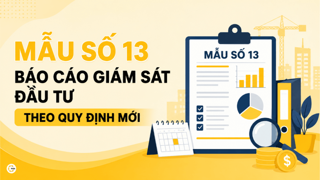 Đăng ký giải Mẫu số 13 báo cáo giám sát đầu tư