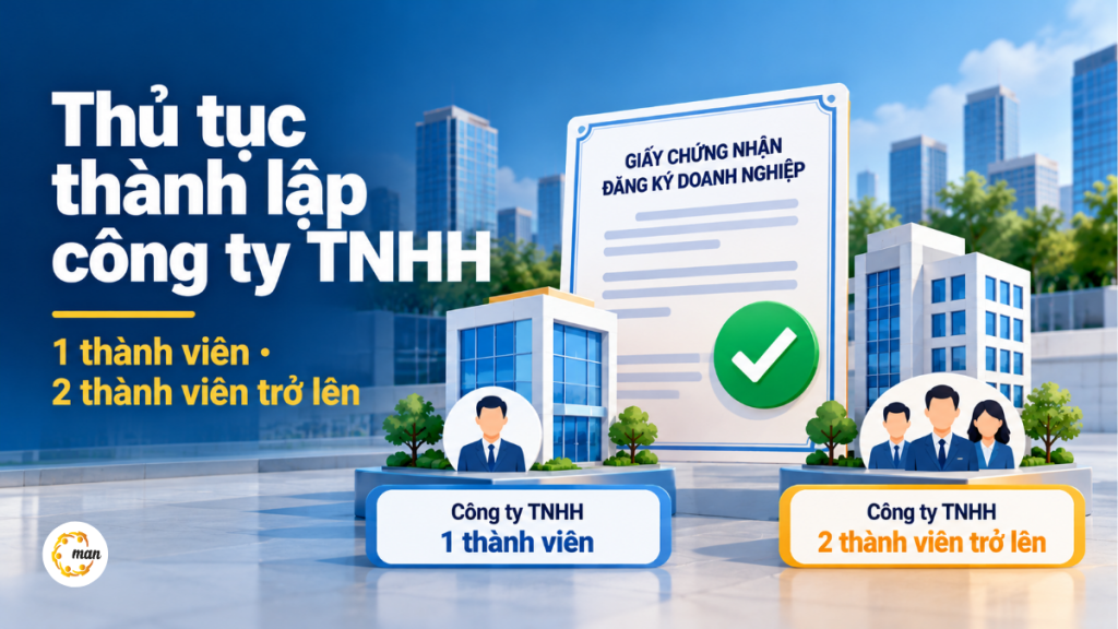 Thủ tục thành lập công ty TNHH một thành viên và hai thành viên trở lên theo Luật Doanh nghiệp sửa đổi 2025